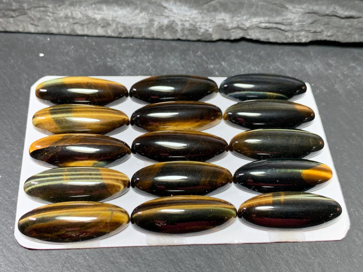Tiger eye oval cabochon 10x25mm- Calibrated cabochons