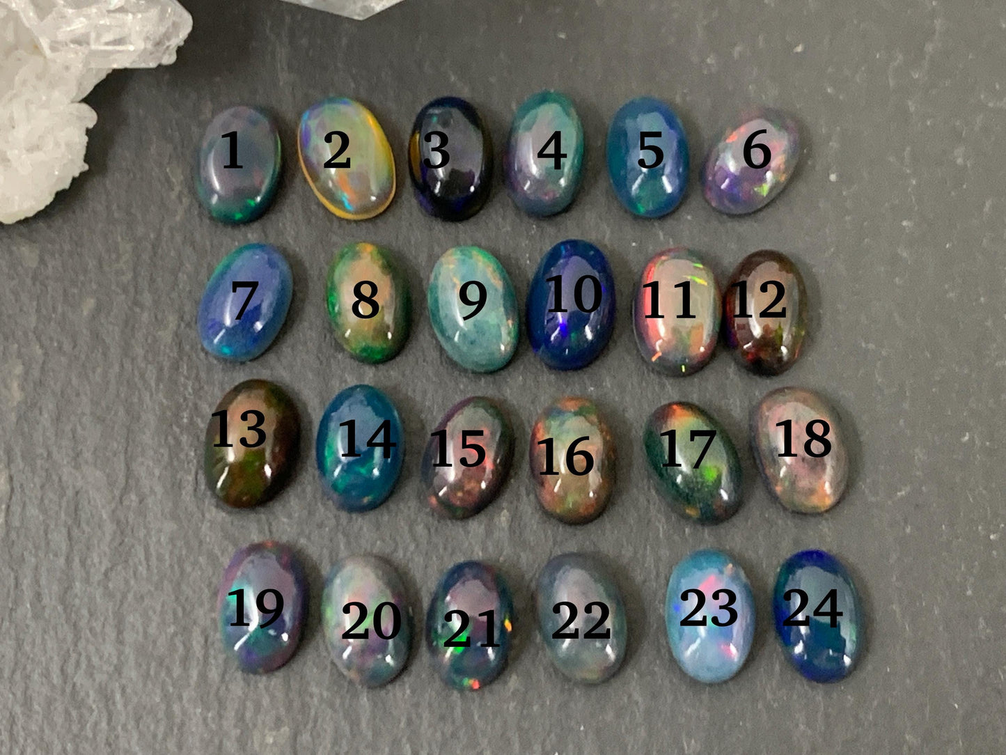 Black Ethiopian Opal 4x6mm cabochon