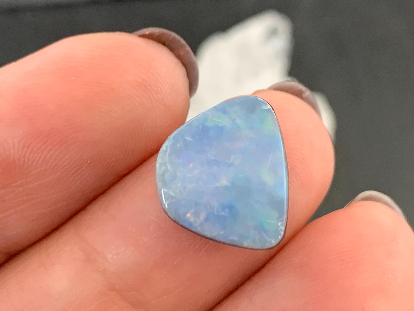 Australian Opal doublet 10x13x4mm cabochon