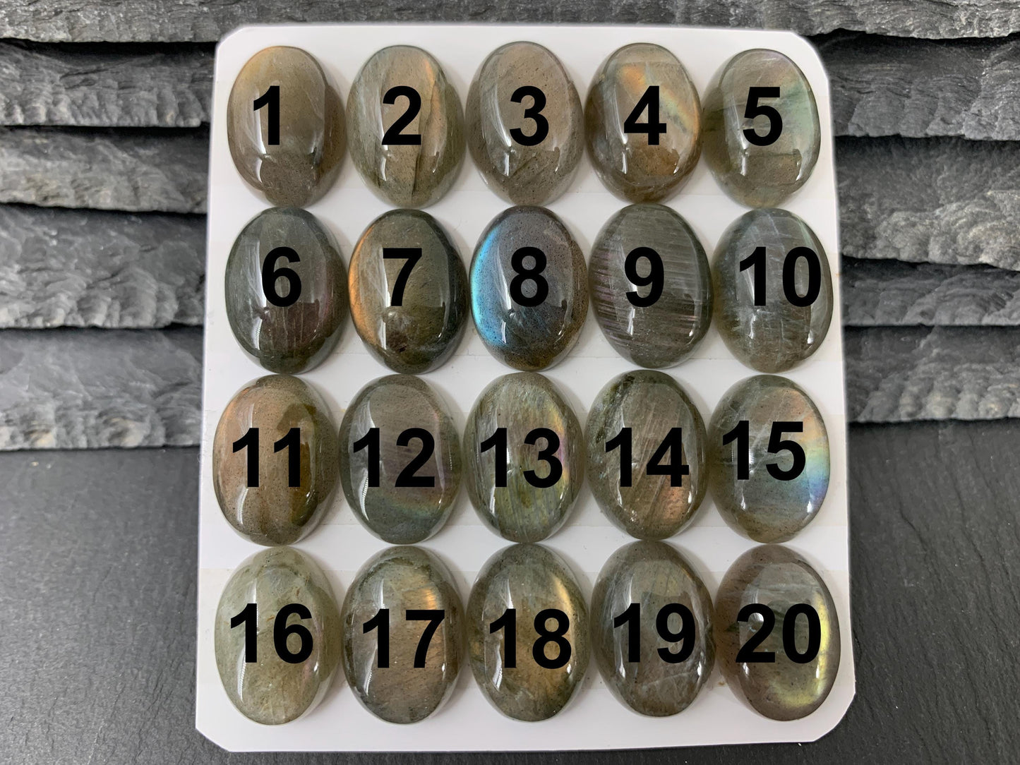 Labradorite oval 13x18mm cabochon - Calibrated cabochons