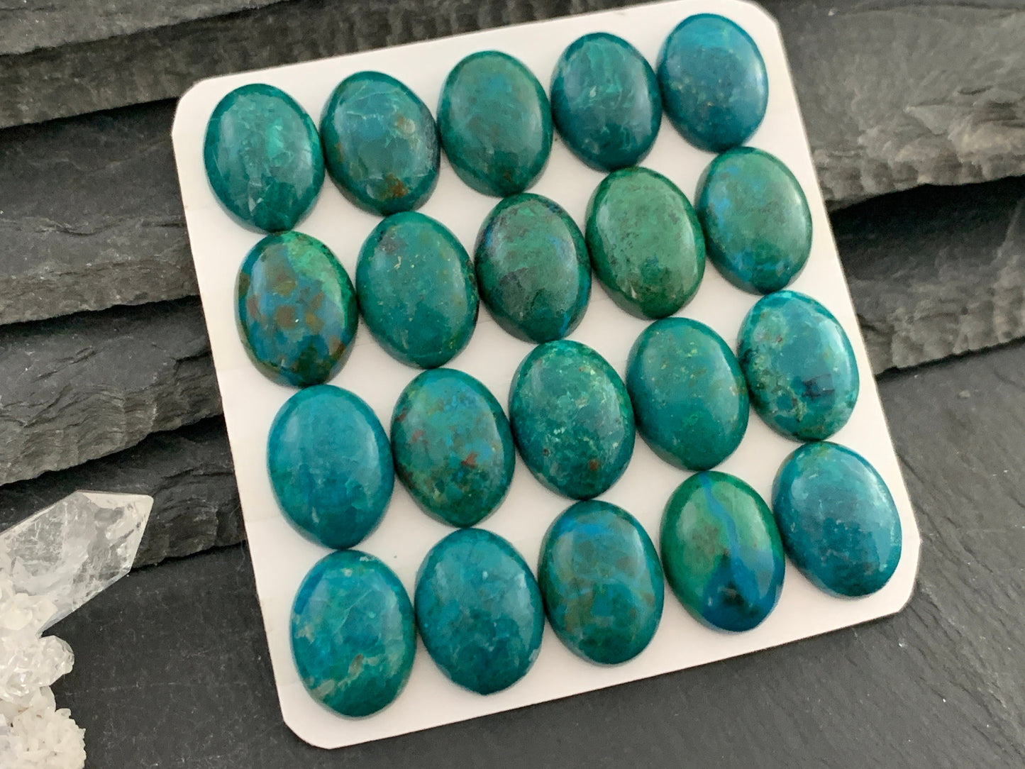 Chrysocolla oval 12x16mm cabochon - Calibrated cabochons
