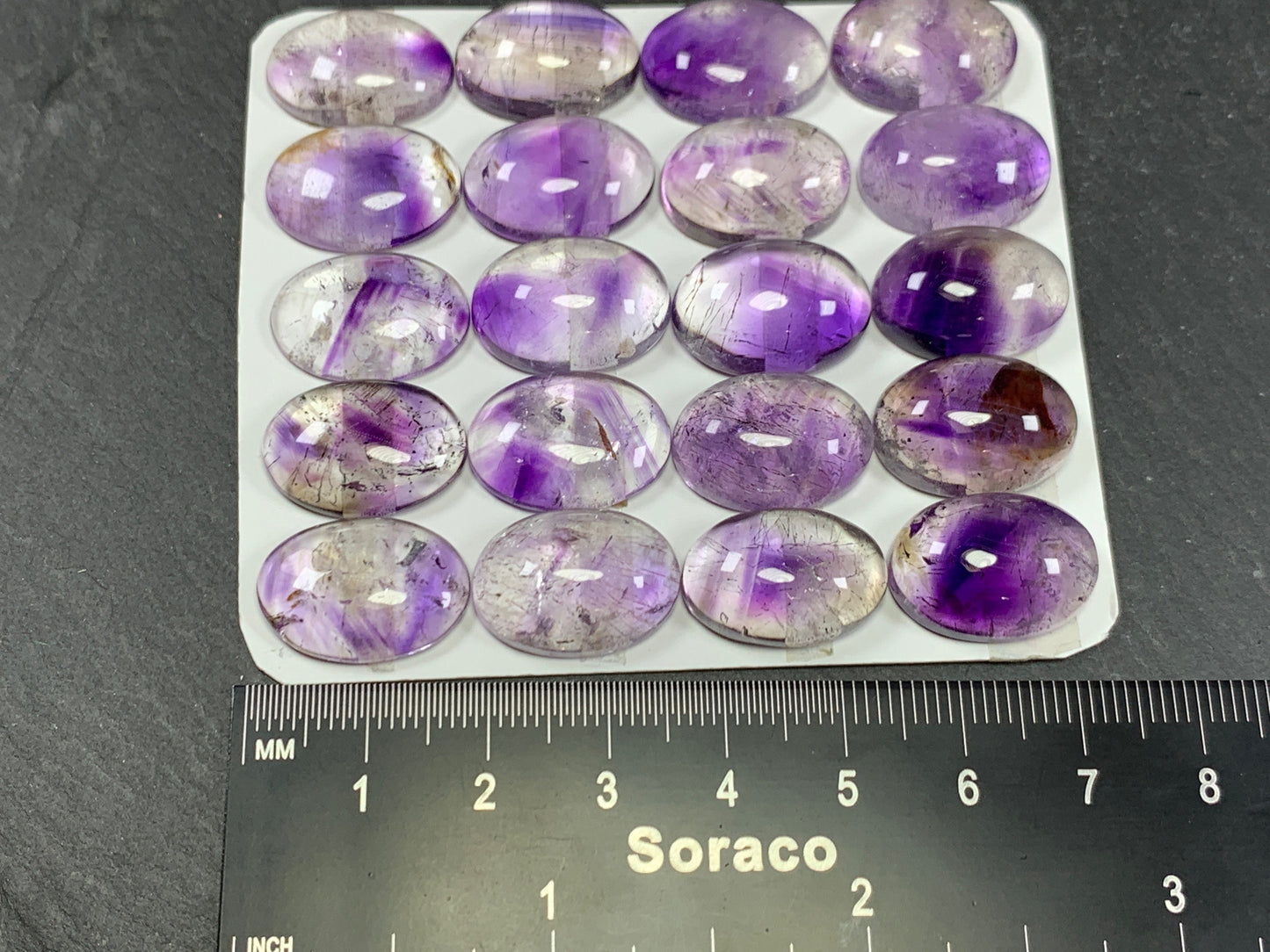 Amethyst oval 13x18mm cabochon - Calibrated cabochons