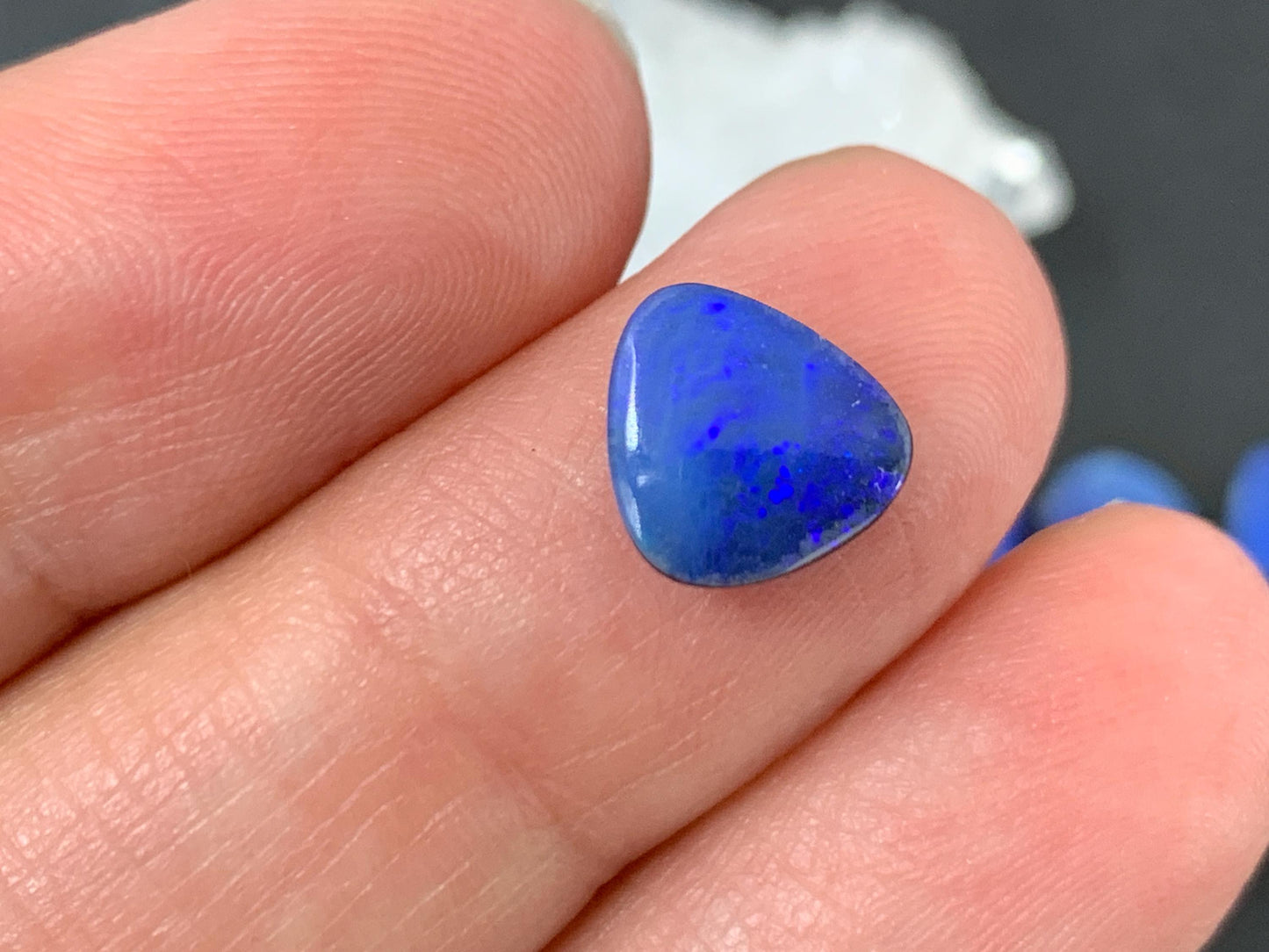 Australian Opal Doublet 8-12mm long cabochon - Second quality