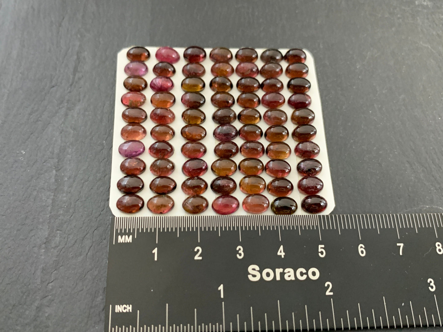 Tourmaline oval 5x7mm cabochon - Calibrated cabochons