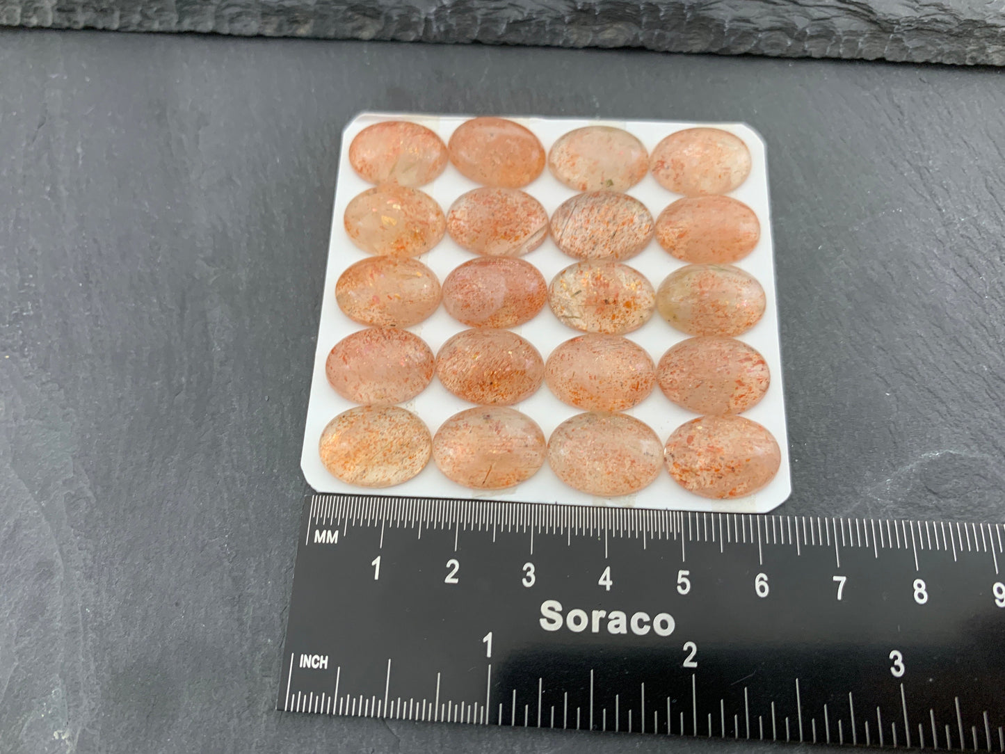 Sunstone oval 12x16mm cabochon - Calibrated cabochons
