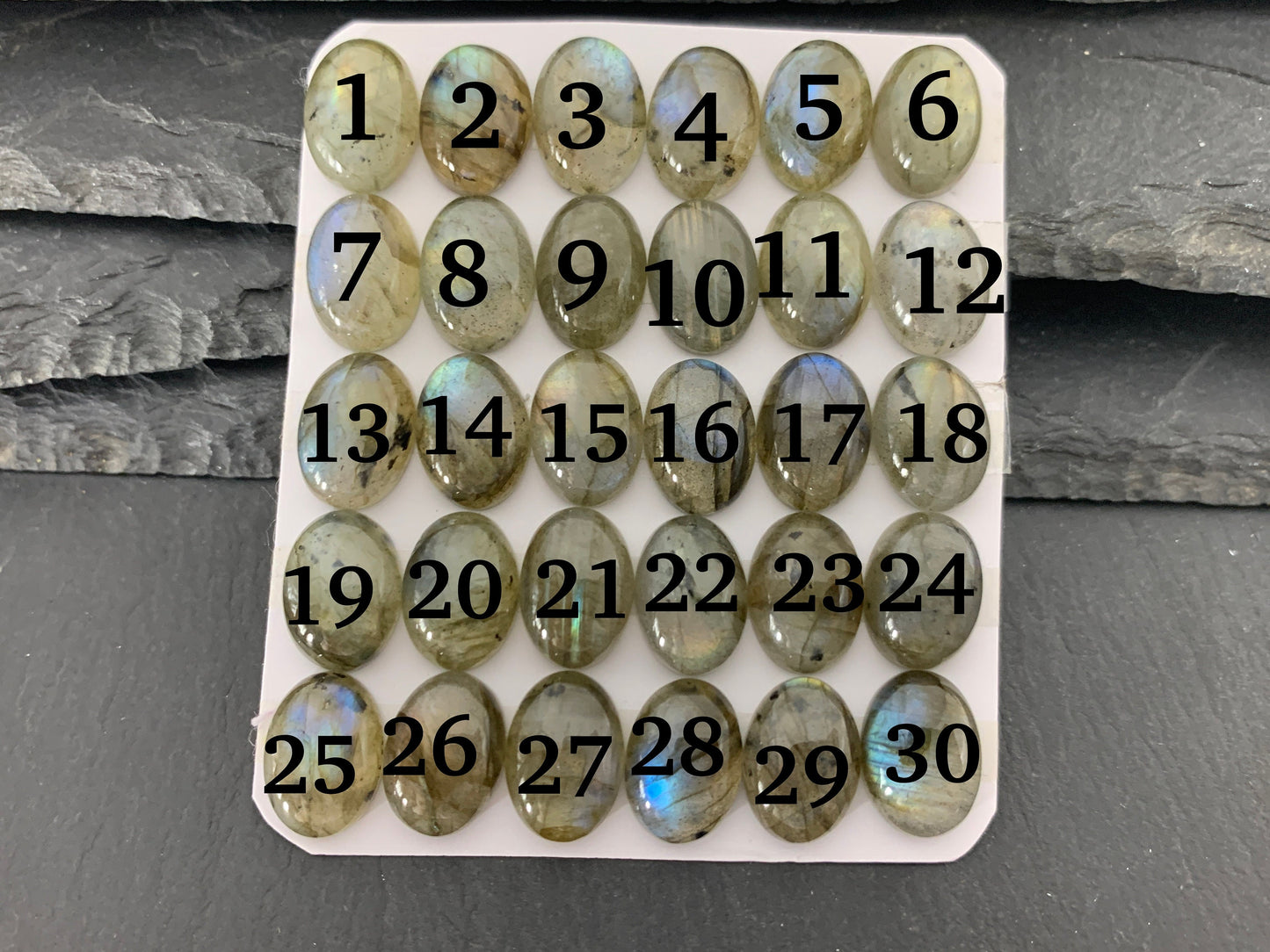 Labradorite oval 10x14mm cabochon - Calibrated cabochons