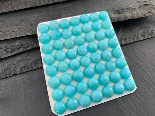 Amazonite round 7mm cabochon - Calibrated cabochons