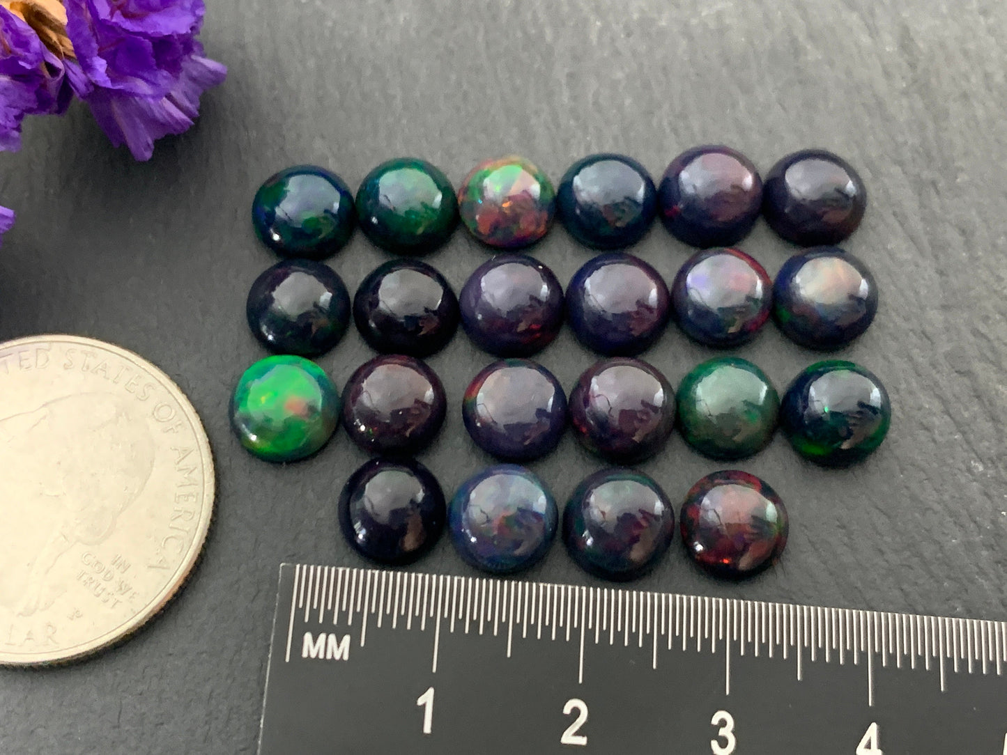 Ethiopian Opal round 8mm cabochon