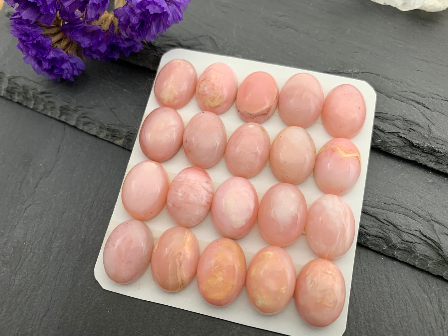Pink Opal oval 12x16mm cabochon