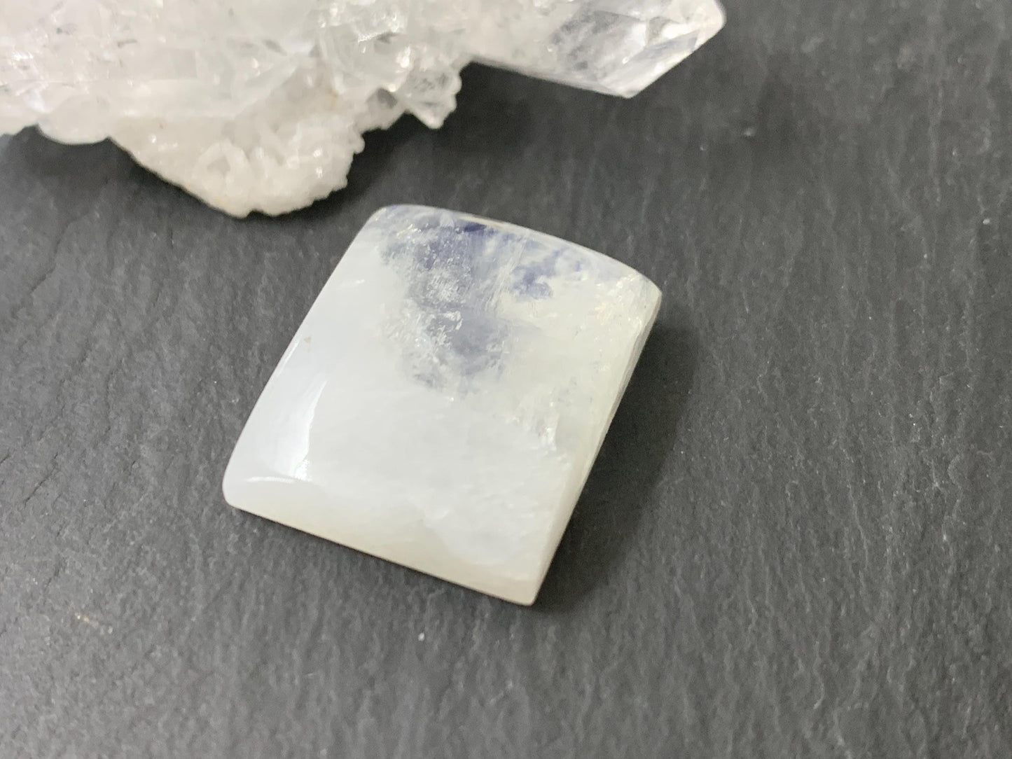 Rainbow Moonstone 19x16x6mm cabochon