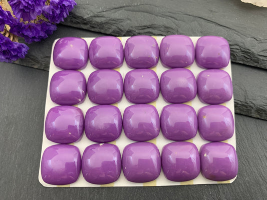 Phosphosiderite square 18mm cabochon - Calibrated cabochons