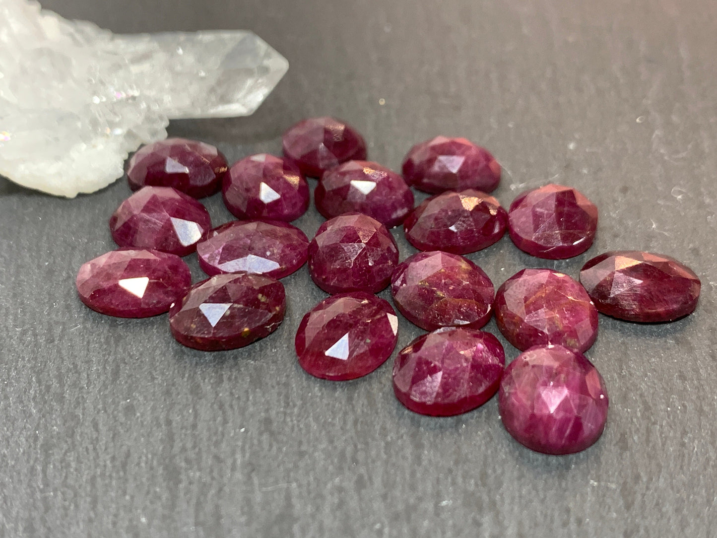 Faceted Ruby oval 9x11mm & 10x14mm cabochon