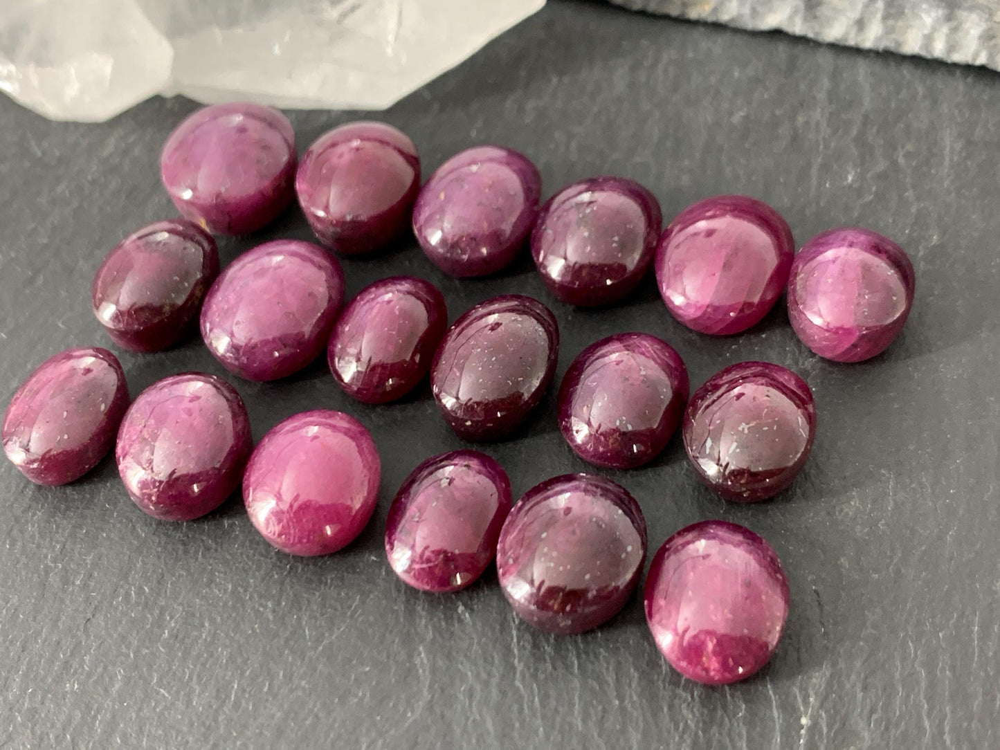 Ruby cabochon 12-13mm long