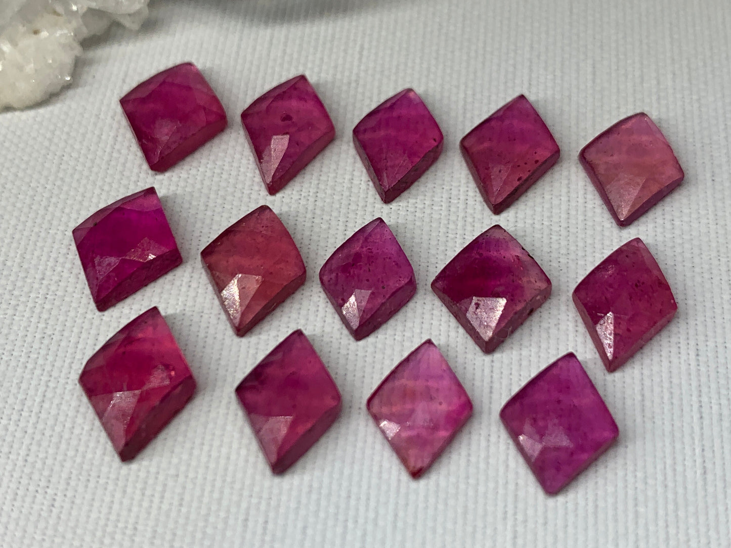 Faceted 10-11mm Thailand Pink Sapphire cabochon
