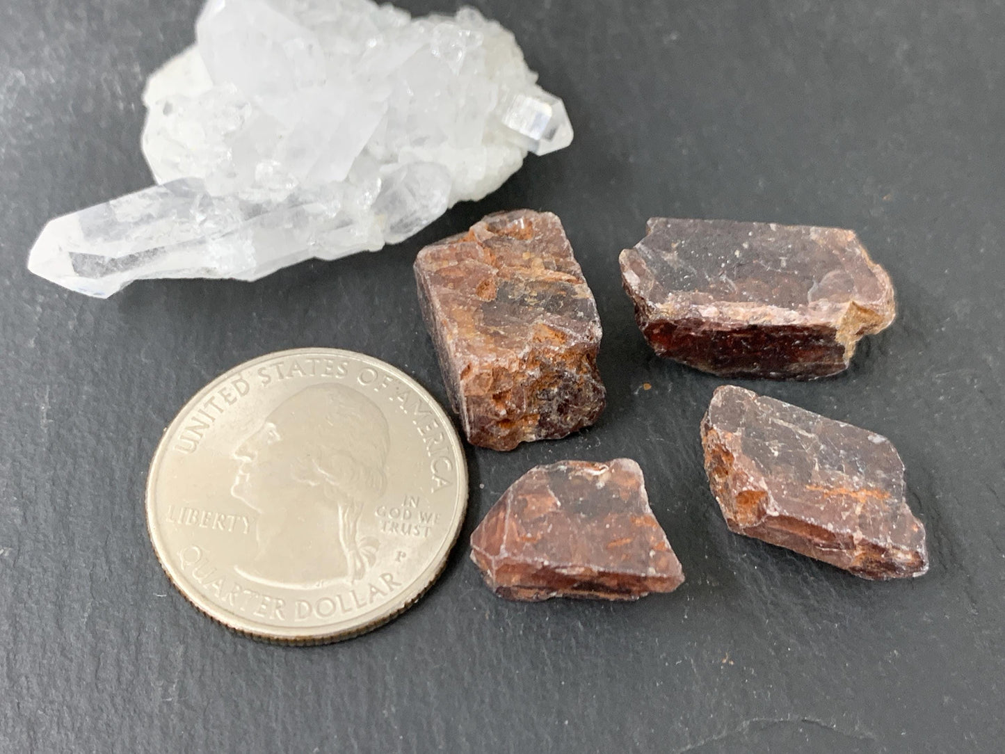 Raw Zircon 12-21mm long from Tanzania - lot of 4 pieces - not drilled gemstone