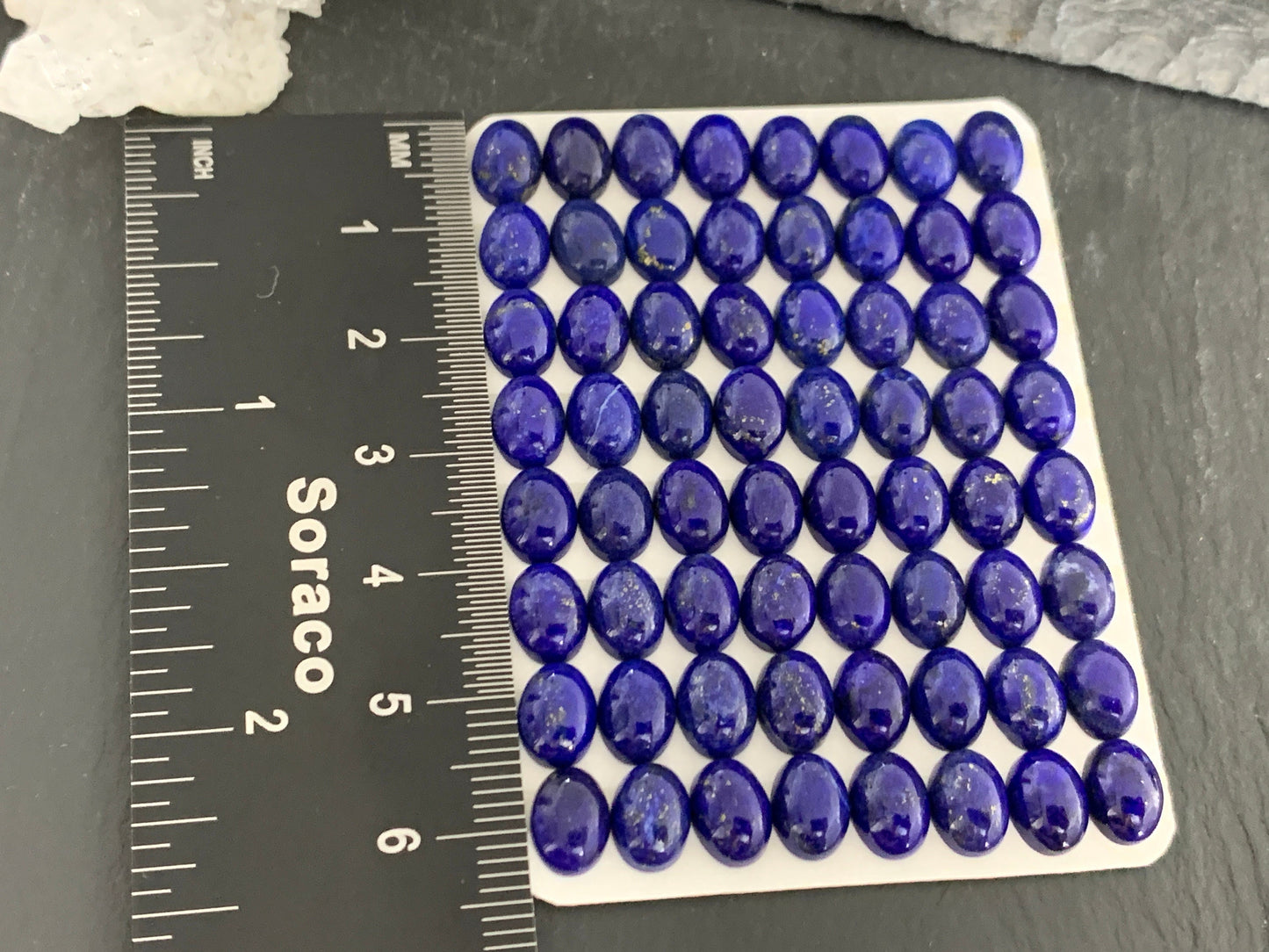 Lapis Lazuli oval 6x8mm cabochon - Calibrated acbochons