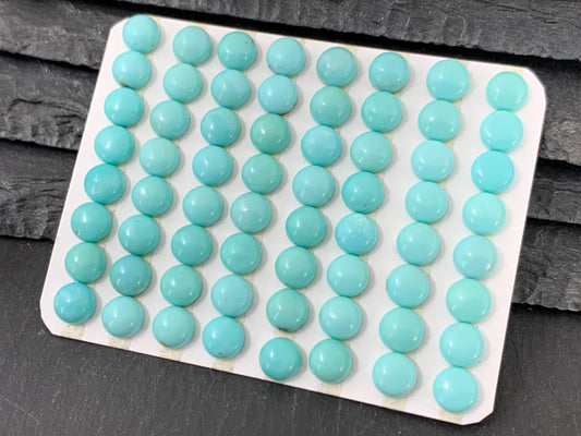 Turquoise round 6mm cabochon - Calibrated cabochons