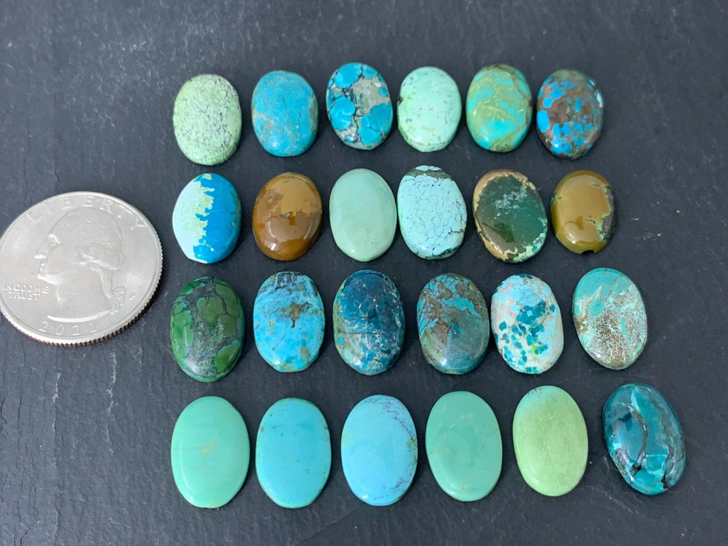 Tibetan Turquoise oval 10x15mm cabochon