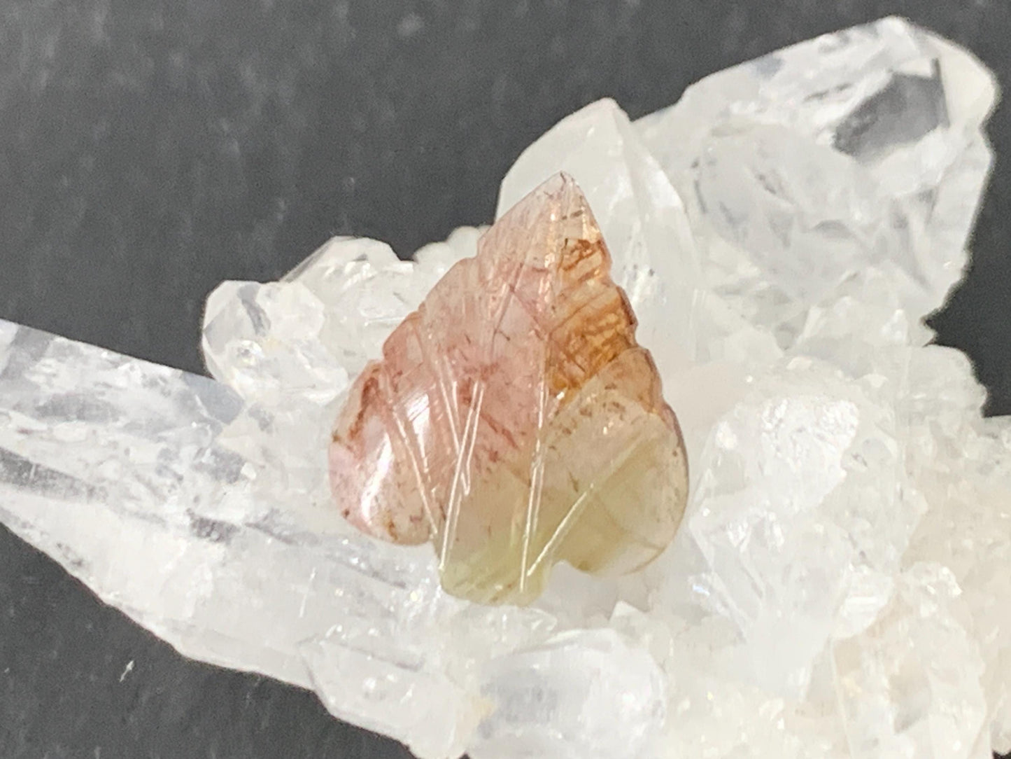 Carved Tourmaline 12x14x2mm cabochon