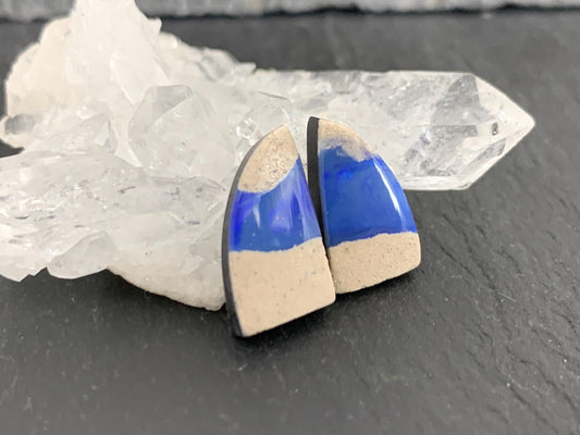 Australian Opal doublet 7x13x3mm pair of cabochons