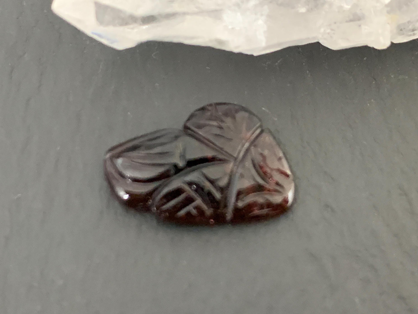Carved Tourmaline 10x15x3mm cabochon