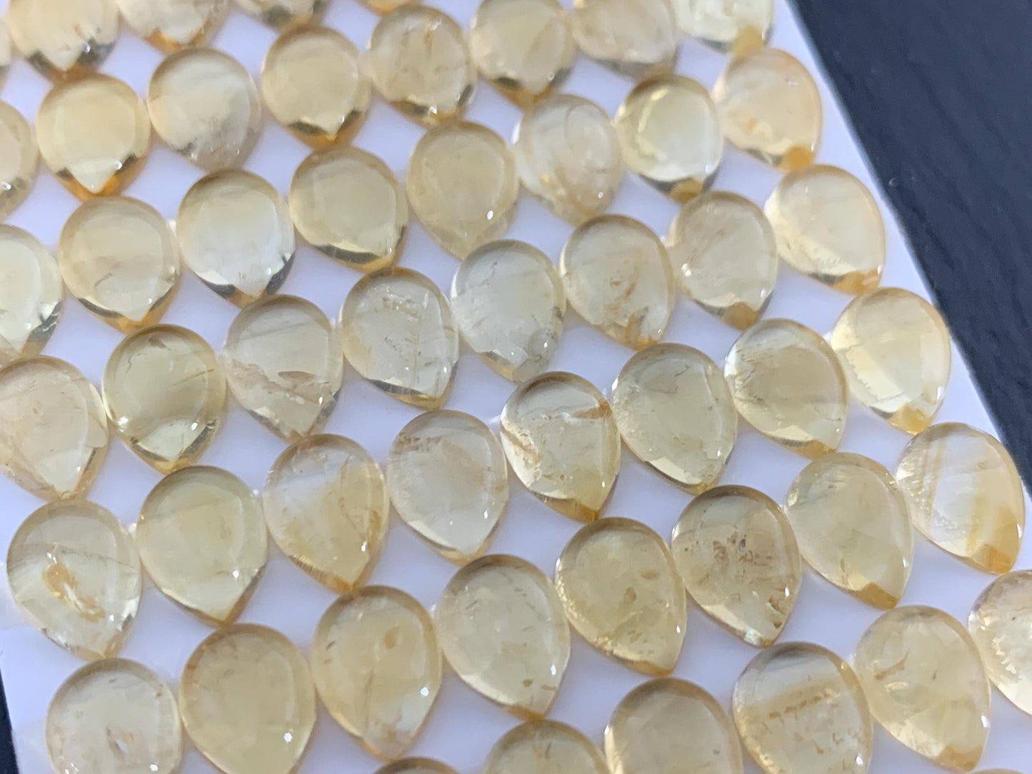 Citrine pear 6x8mm cabochon - Calibrated cabochons