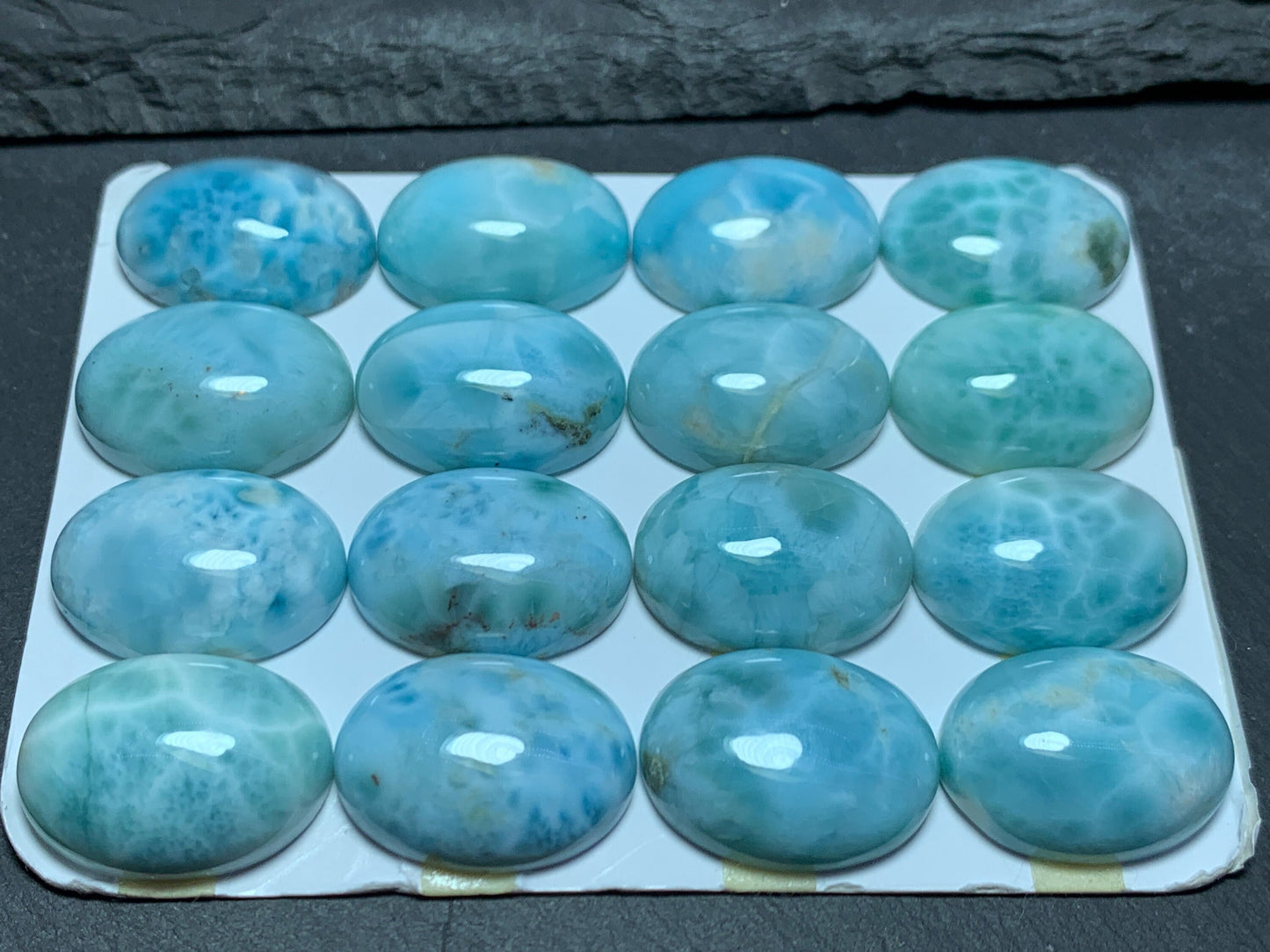 Larimar oval 15x20mm cabochon - Calibrated cabochons