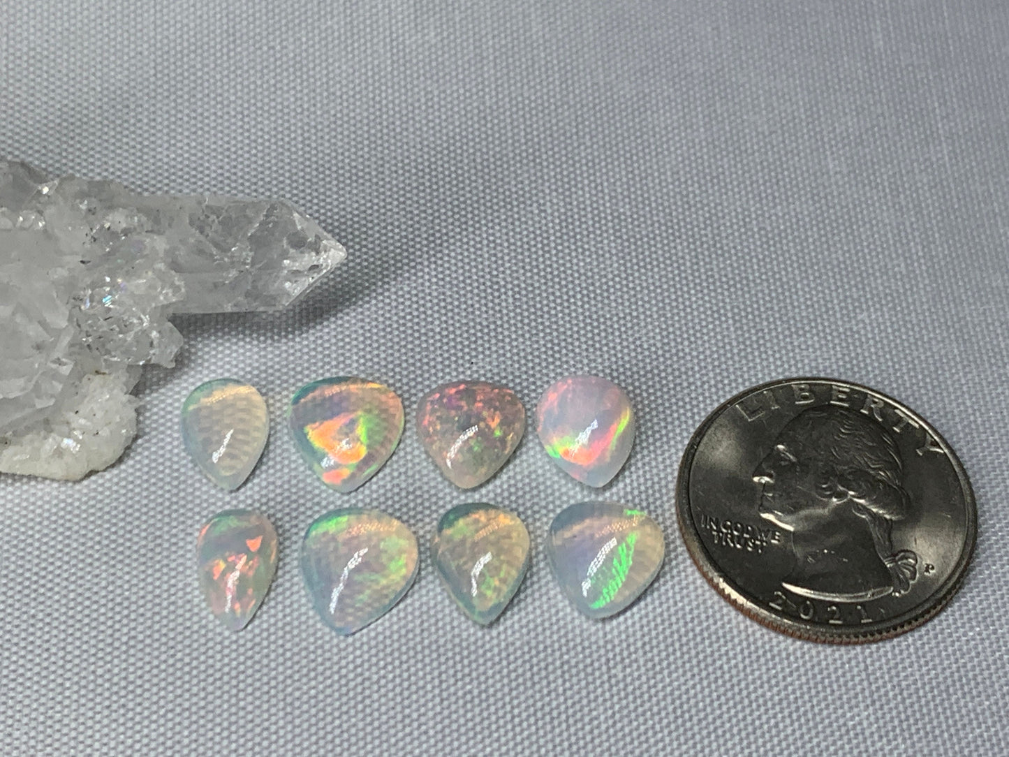 Ethiopian Opal pear 10mm long cabochon
