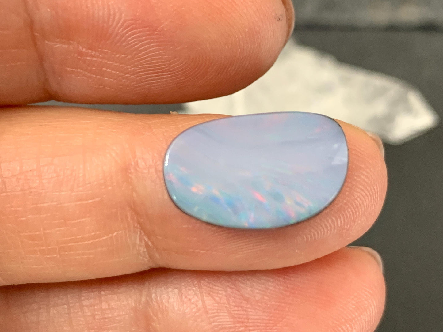 Australian Opal doublet 10x15x4mm cabochon