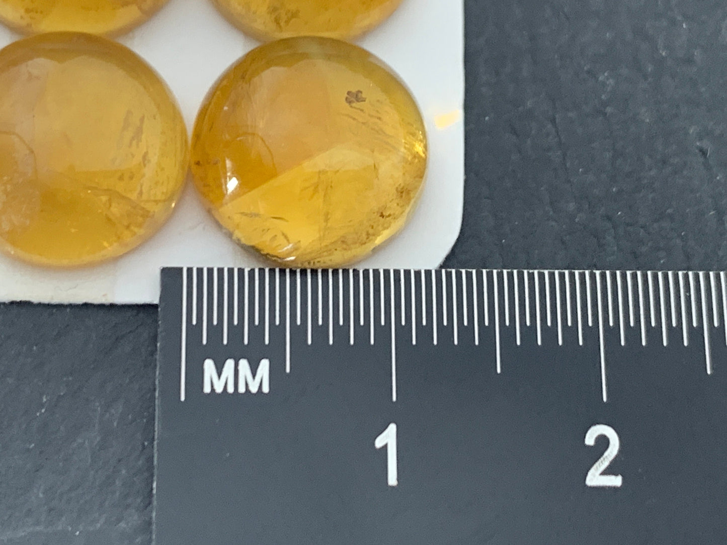 Citrine round 12mm cabochon - Calibrated cabochons