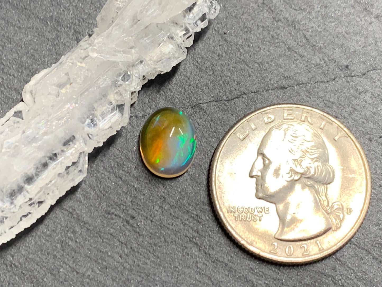 Natural Black Ethiopian Opal oval 8x10x6mm cabochon
