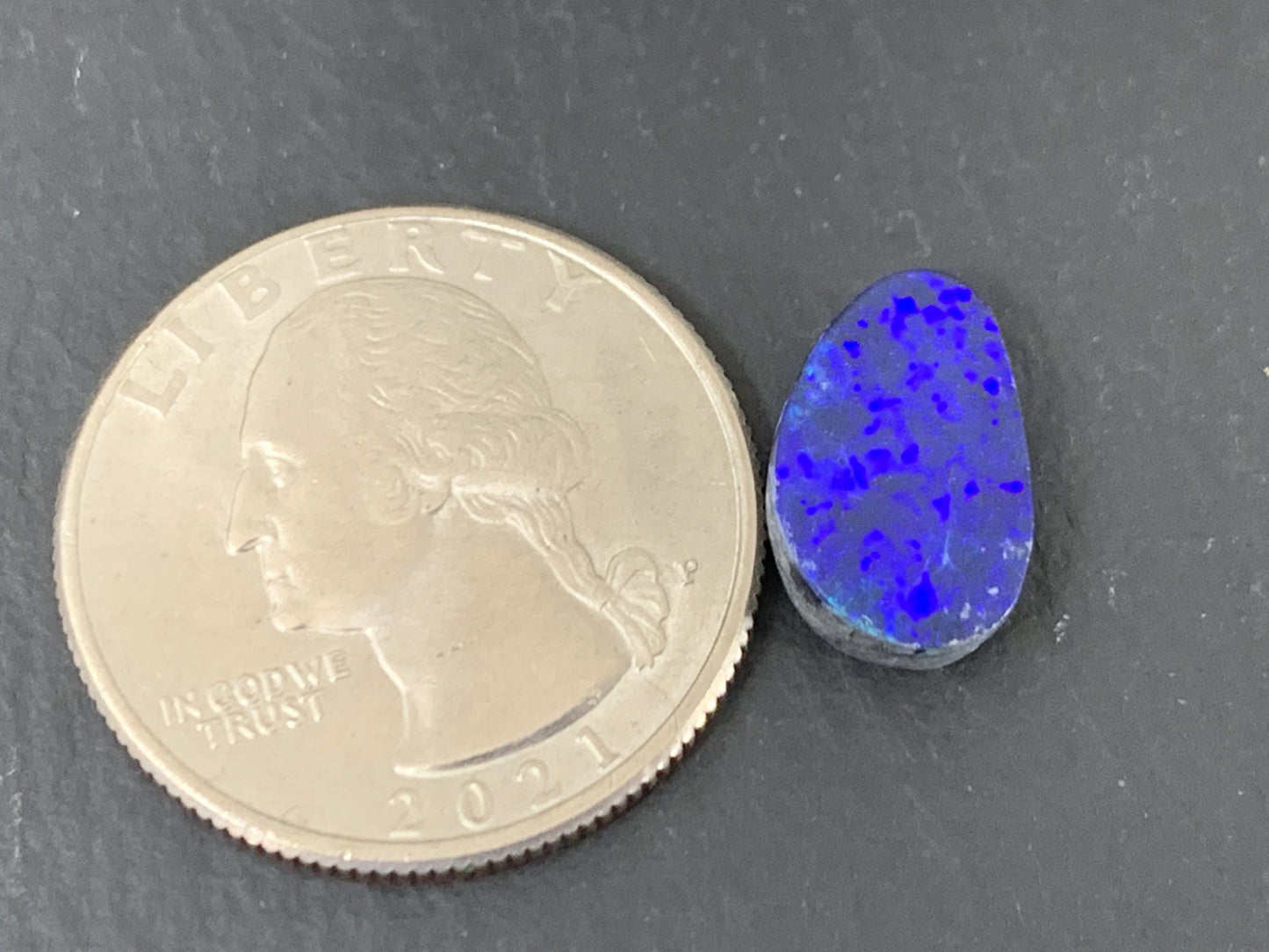 Australian Opal Doublet Natural Cabochon 9x14x4mm Free Form Opal Gem