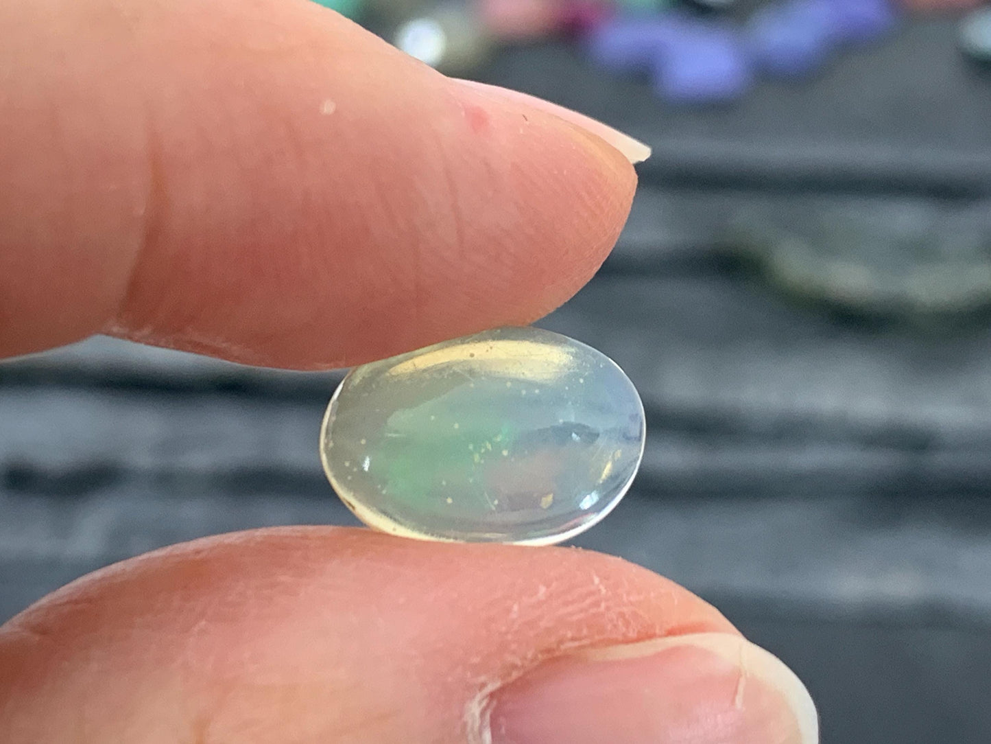 Ethiopian Opal 10-15mm long cabochon