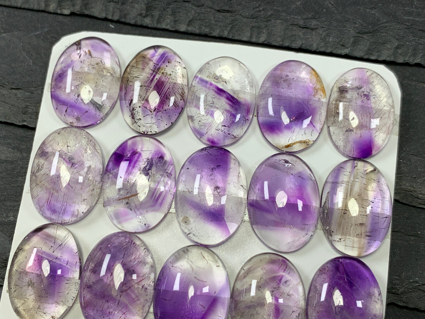 Amethyst oval 13x18mm cabochon - Calibrated cabochons