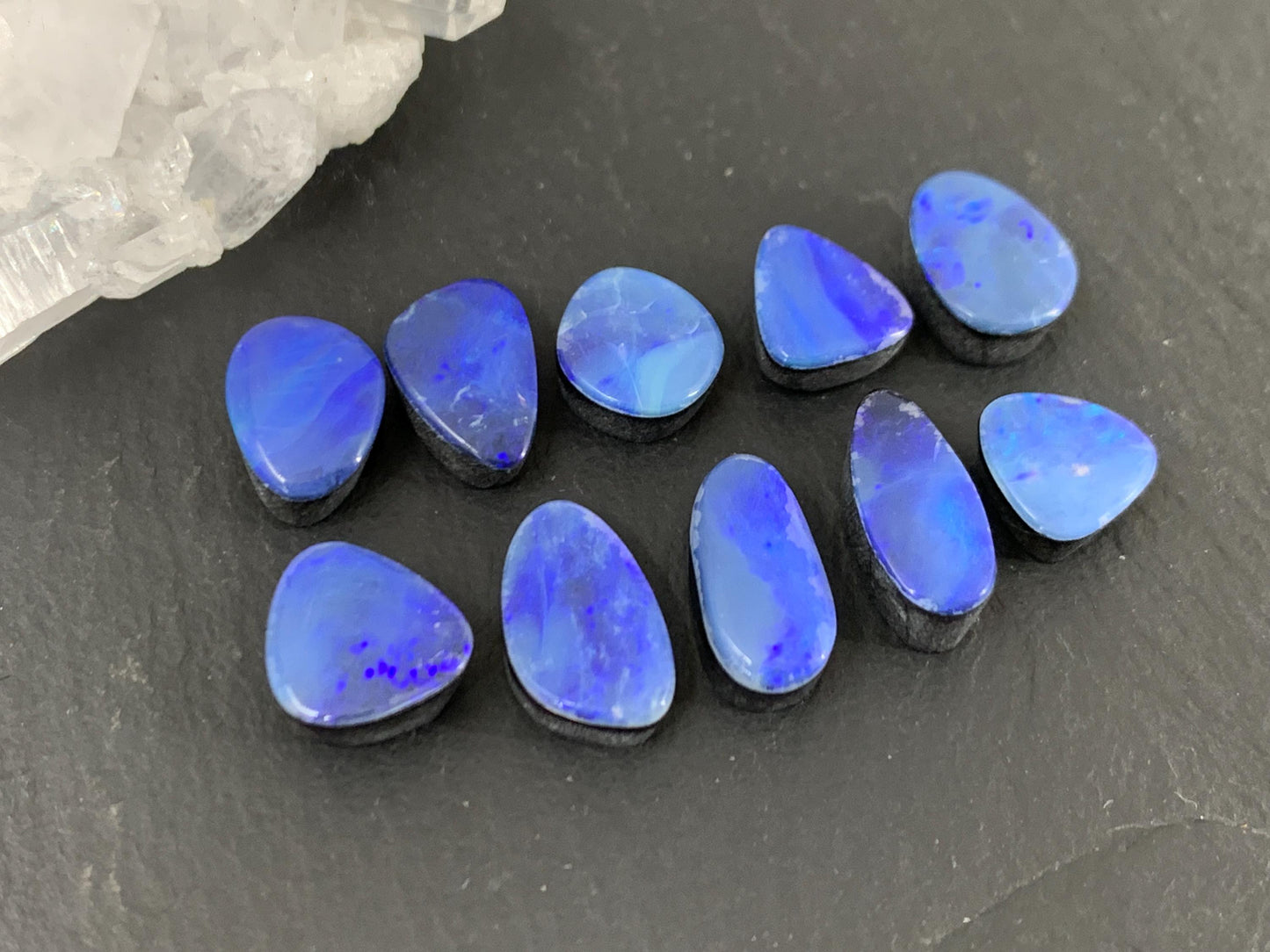 Australian Opal Doublet 8-12mm long cabochon - Second quality