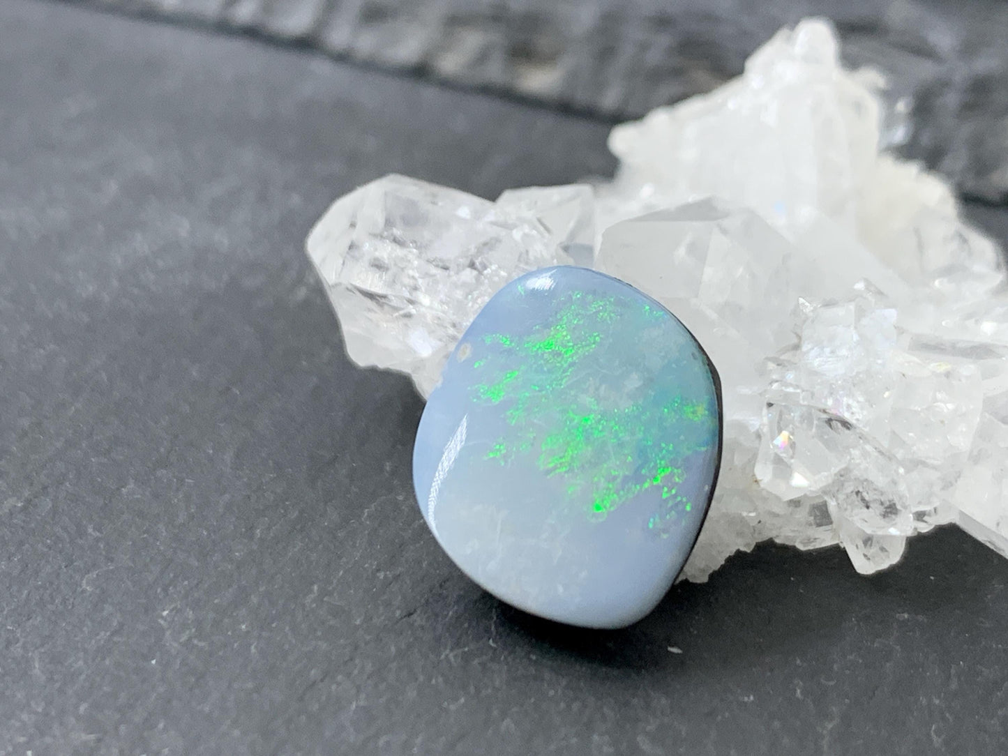 Australian Opal doublet 12x13x4.5mm cabochon