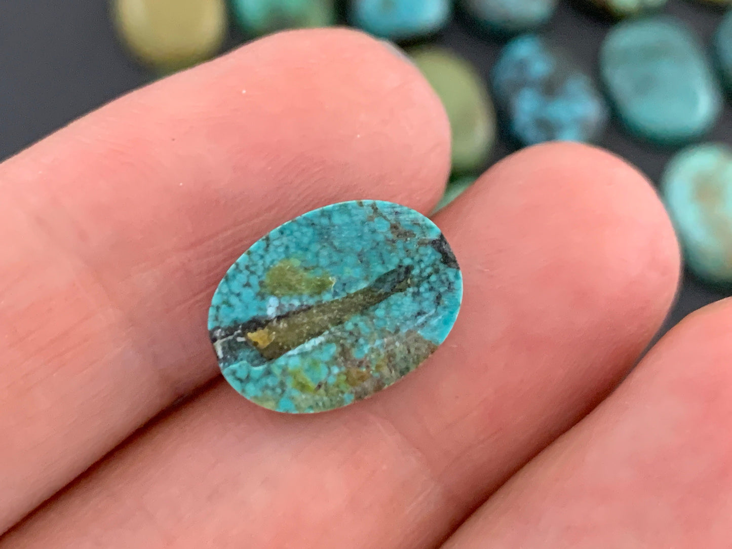 Tibetan Turquoise mixed shapes 9mm long cabochon/ Select your cabochon