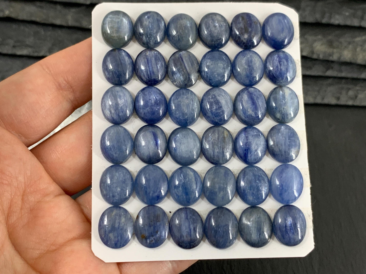Kyanite oval 10x12mm cabochon