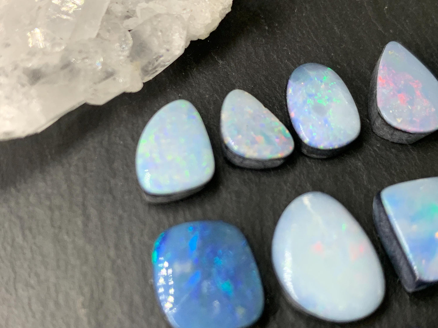Australian Opal doublet 8-12mm long cabochon