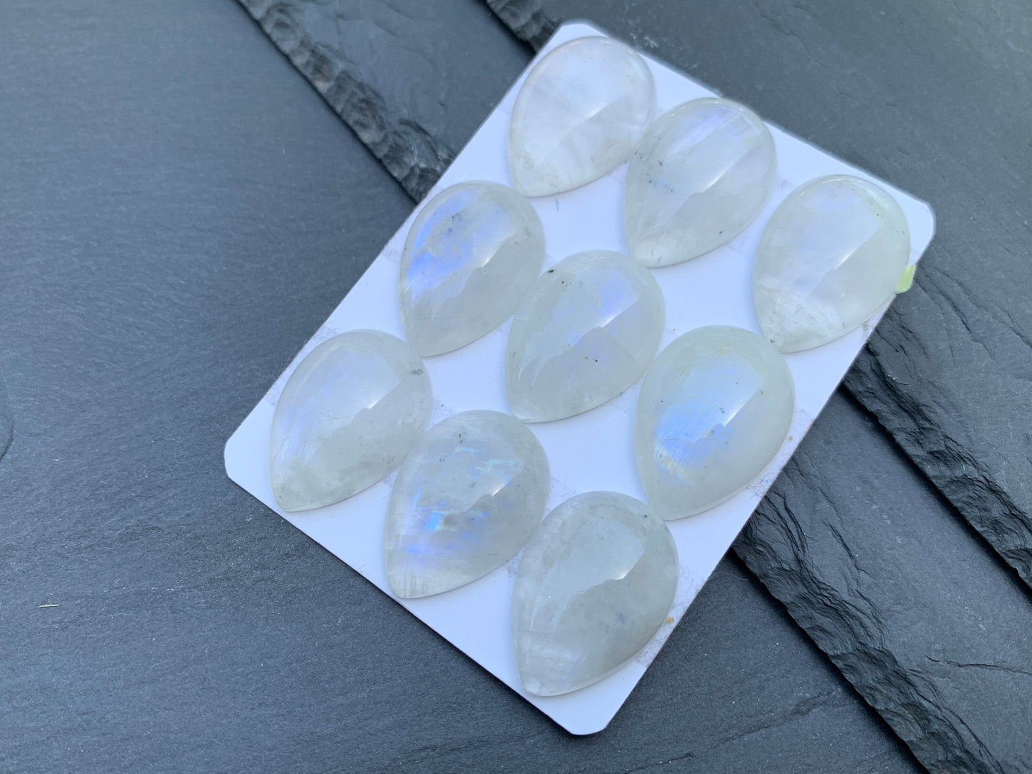 Rainbow Moonstone pear 18x25mm Cabochon