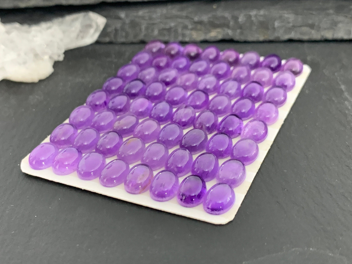 Amethyst oval 6x8mm cabochon- Calibrated cabochons