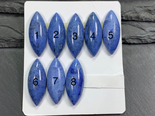 Dumorterite marquise 12x30mm cabochon - Calibrated Cabochons