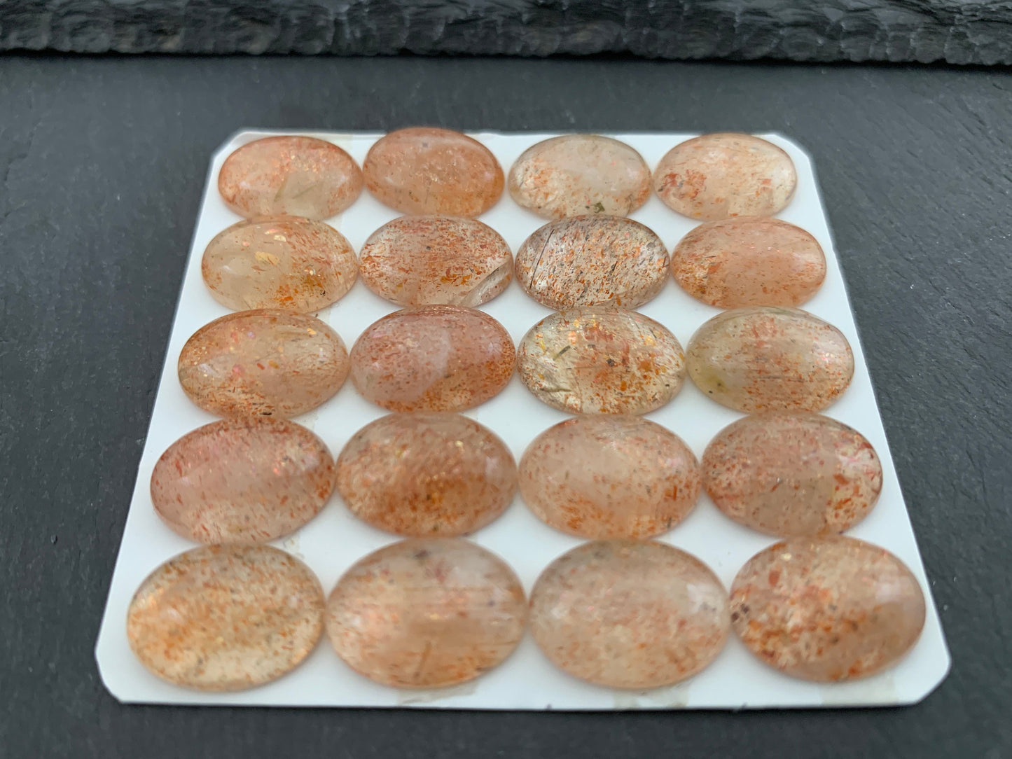 Sunstone oval 12x16mm cabochon - Calibrated cabochons