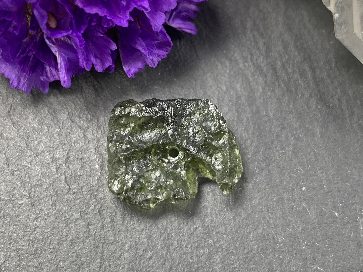 Raw Moldavite beads 12-16mm long - buy by piece