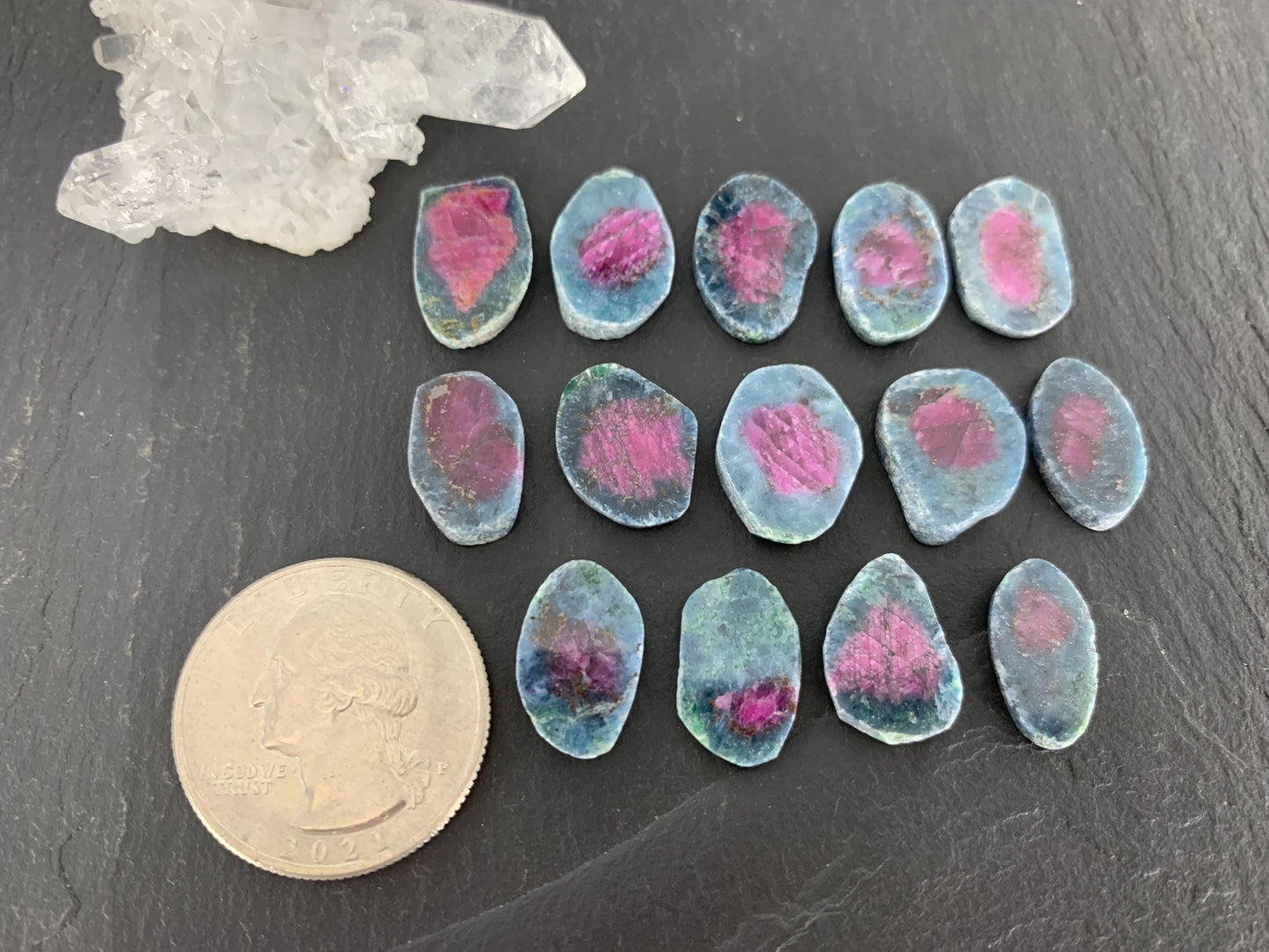 Watermelon Ruby 14mm long slice