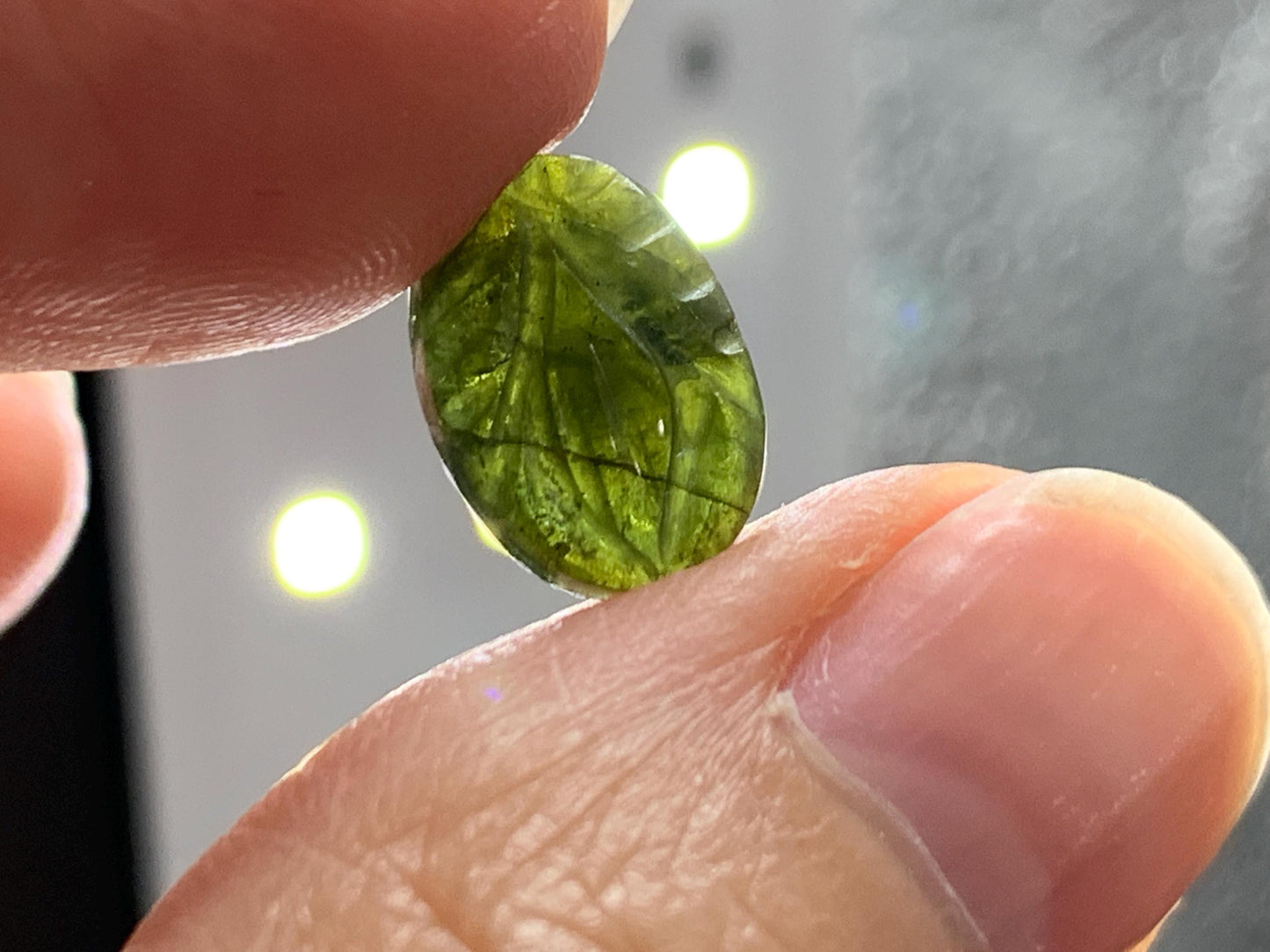 Carved Tourmaline 8x12x25mm cabochon
