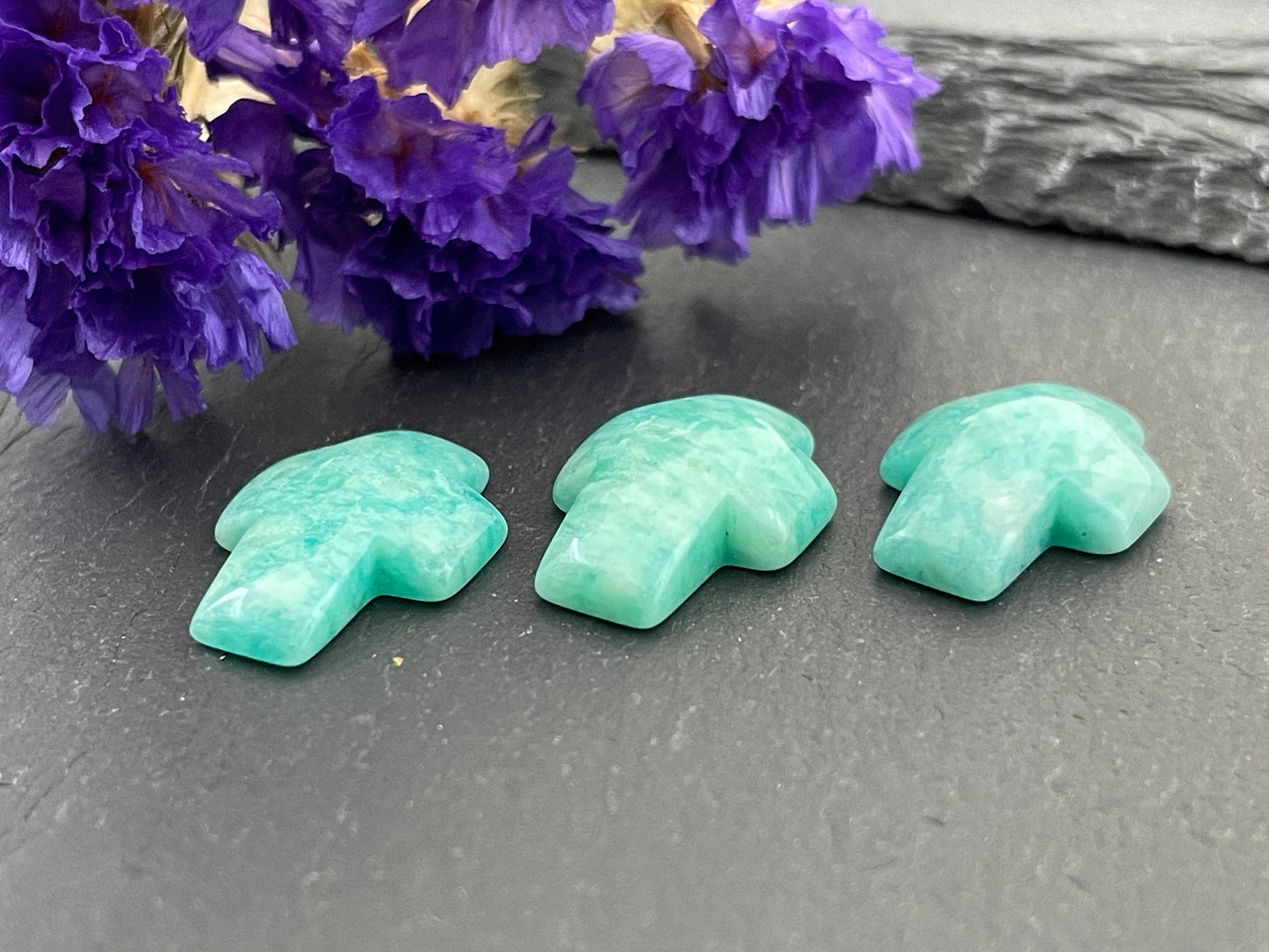 Cross Amazonite 12x16mm cabochon - Calibrated cabochons