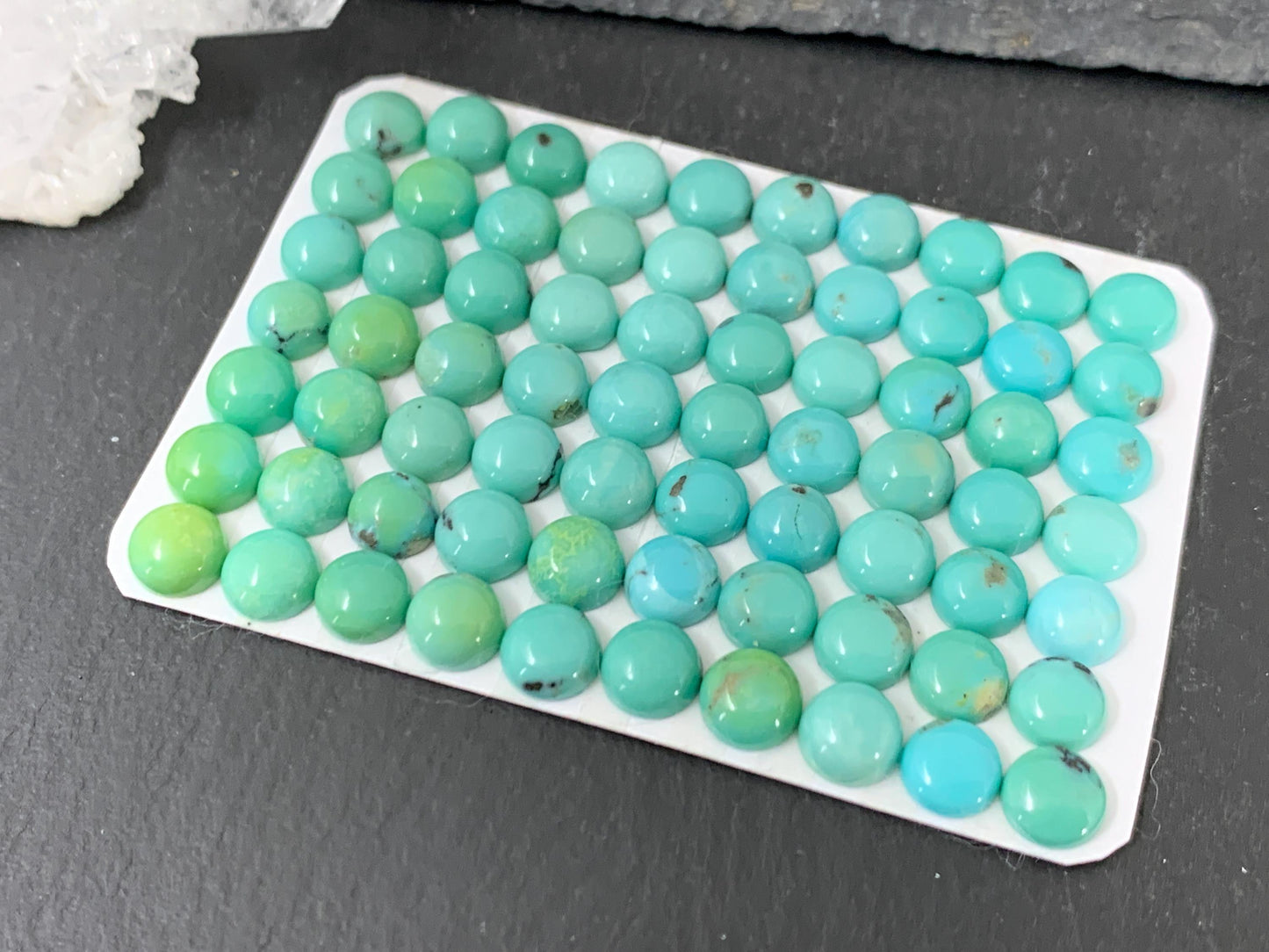 Turquoise round 6mm cabochon - Calibrated cabochons