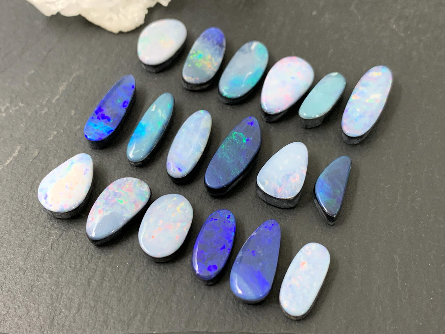 Australian Opal doublet 12-18mm long cabochon
