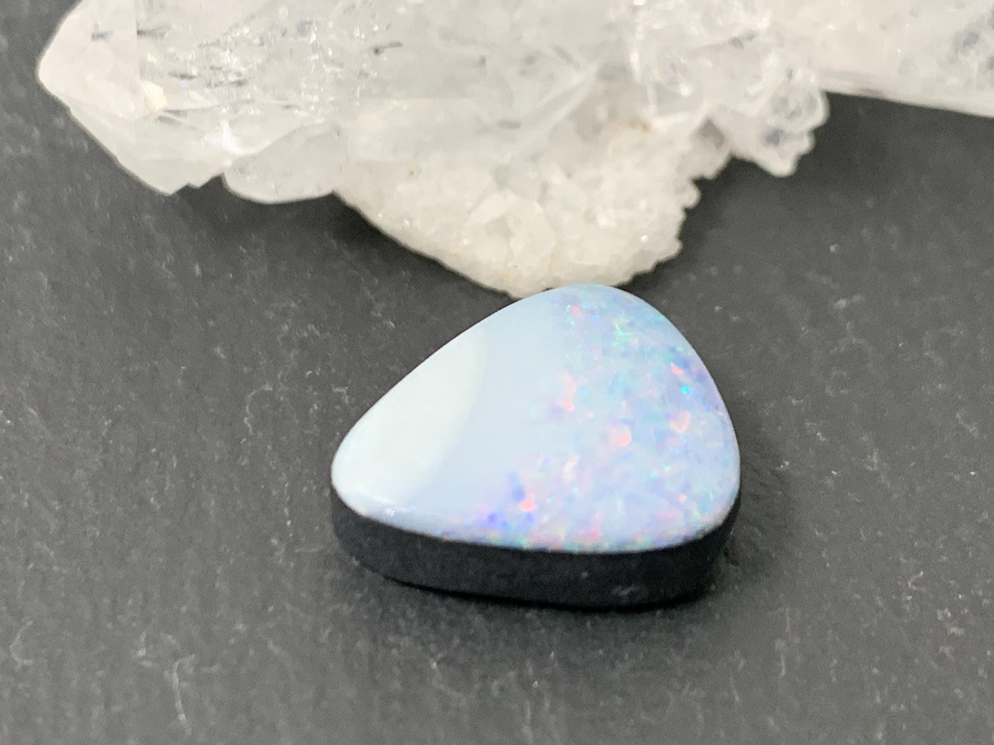 Australian Opal doublet 13x14x5mm cabochon